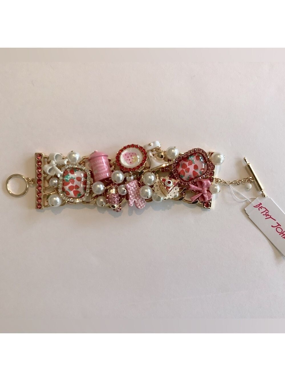 Betsey Johnson Baby Cakes Sweets Cluster Statement Bracelet New